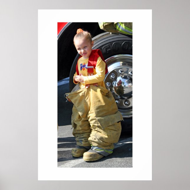Snygg Little Firefighter Poster (Framsidan)