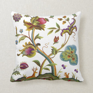 Snygg Livets träd Jacobean Embroidery Kudde