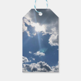 Snygg ljusdag presentetikett