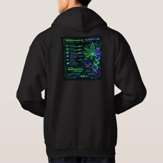 Snygg logotyp för systemstatusdesign. hoodie (Baksida)