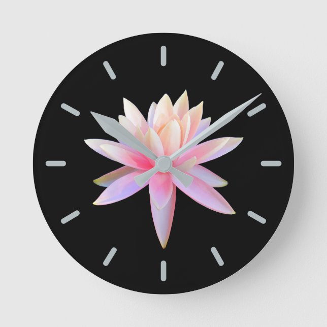 Snygg Lotus Art Rund Klocka (Framsida)