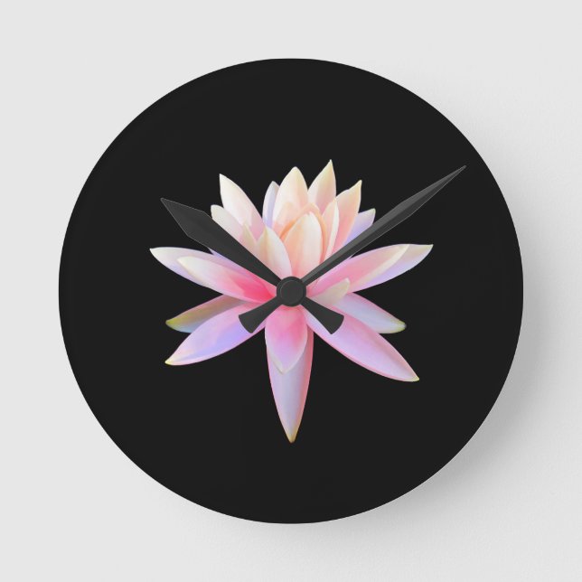 Snygg Lotus Art Rund Klocka (Framsida)