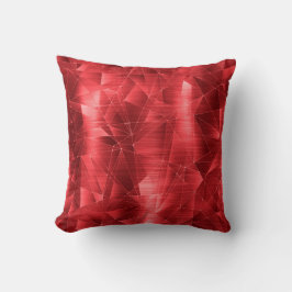 Snygg luxury Red Geometrical Mönster Pillow Kudde