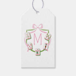Snygg Mah Jongg Holiday Crest och Bow Presentetikett