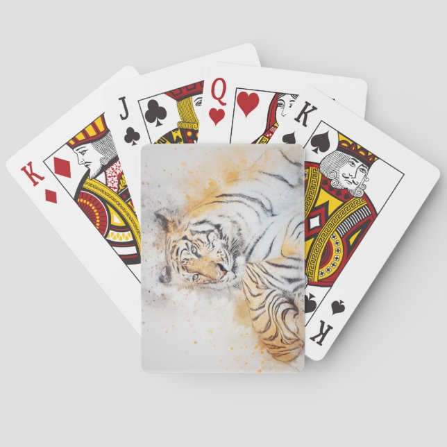 Snygg målning av bengal tiger casinokort (Baksidan)