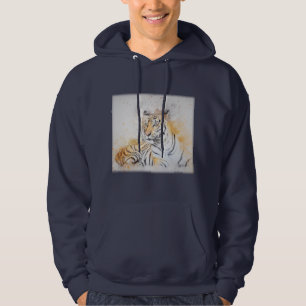 Snygg målning av bengal tiger hoodie