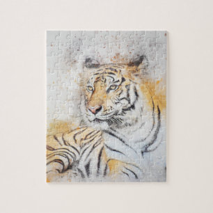 Snygg målning av bengal tiger pussel