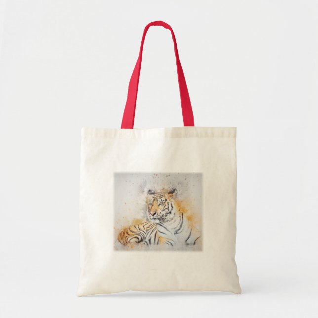 Snygg målning av bengal tiger tygkasse (Framsidan)
