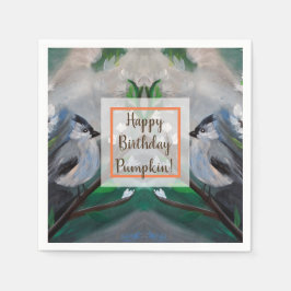 Snygg målning av Bird Vår Pappersservett