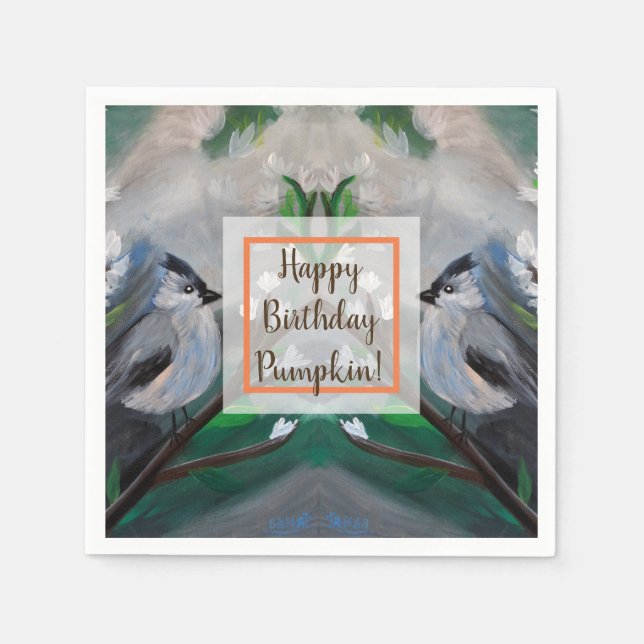 Snygg målning av Bird Vår Pappersservett (Framsidan)