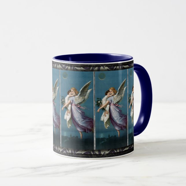 Snygg målning av Guardian Angel Mugg (Framsida höger)