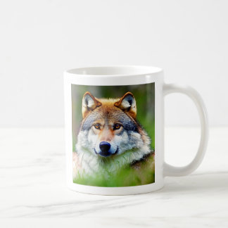 Snygg målning av Vargens huvud Kaffemugg