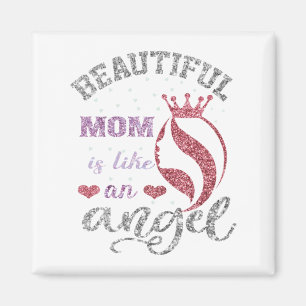 Snygg mamma är som en ängel magnet