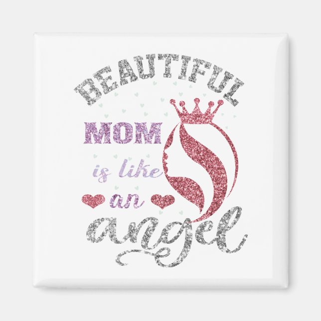 Snygg mamma är som en ängel magnet (Framsidan)