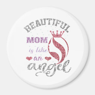 Snygg mamma är som en ängel magnet