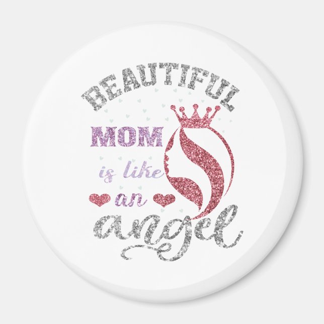 Snygg mamma är som en ängel magnet (Framsidan)