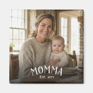 Snygg mamma Est år Första gången mamma Foto Magnet