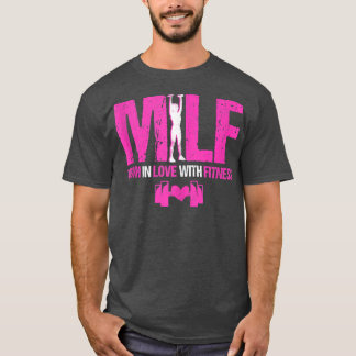 Snygg Mamma i Kärlek med Fitness Heart-tumbell T Shirt