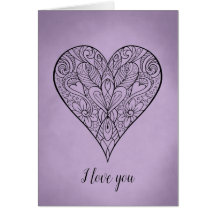 Snygg Mandala Heart I kärlek dig