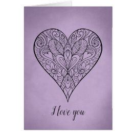 Snygg Mandala Heart I kärlek dig Hälsningskort