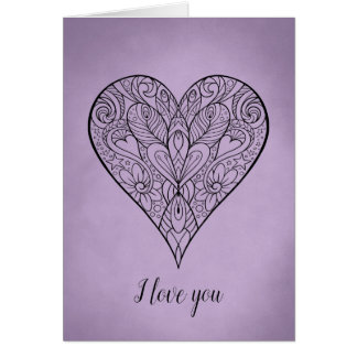 Snygg Mandala Heart I kärlek dig Hälsningskort
