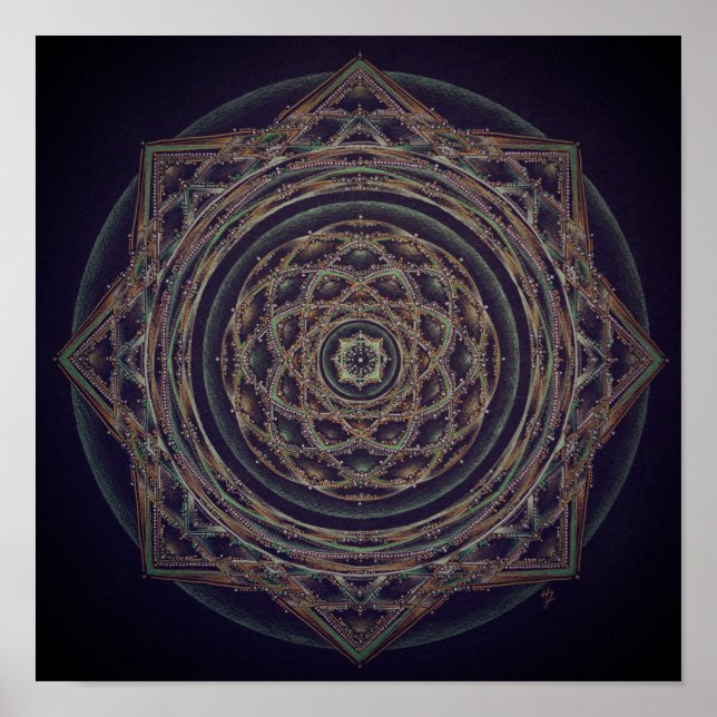 Snygg Mandala-utskrift Poster (Framsidan)
