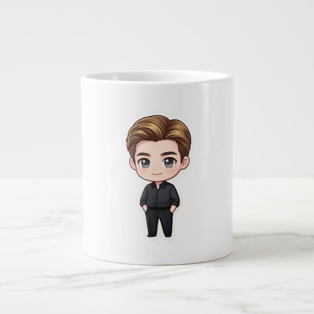 Snygg manlig huvudroll i koreansk drama Kaffe Mugg Jumbo Mugg (Framsidan)