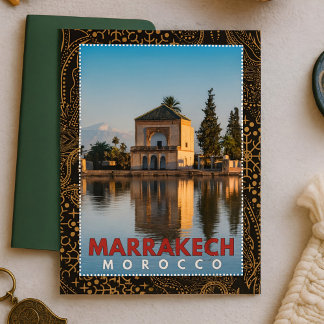 Snygg marockansk Marrakech Menara Architecture Vykort