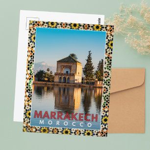 Snygg marockansk Marrakech Menara Architecture Vykort