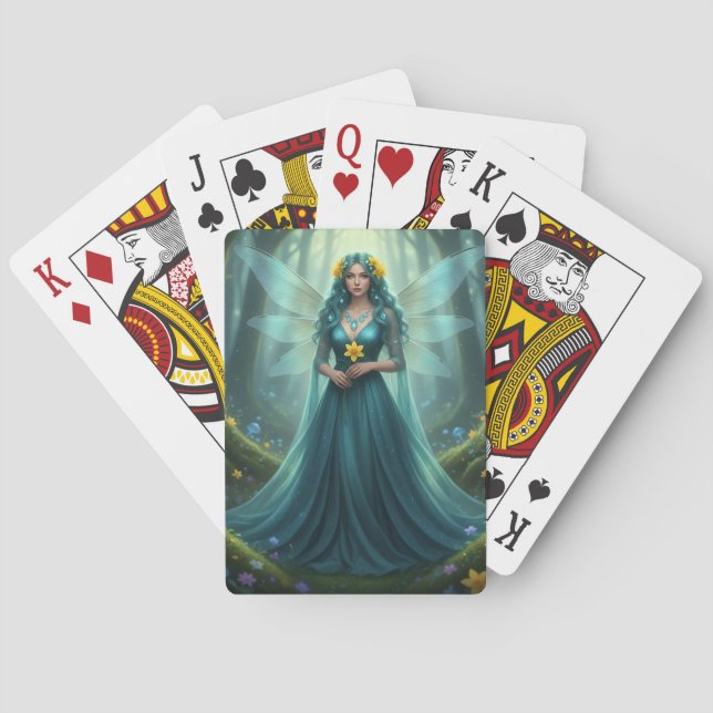 Snygg mars Aquamarine Fairy Casinokort (Baksidan)