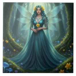 Snygg mars Aquamarine Fairy Kakelplatta