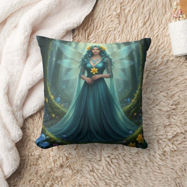 Snygg mars Aquamarine Fairy Kudde (Filt)