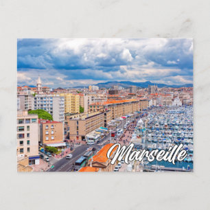 Snygg Marseille, Frankrike Vykort