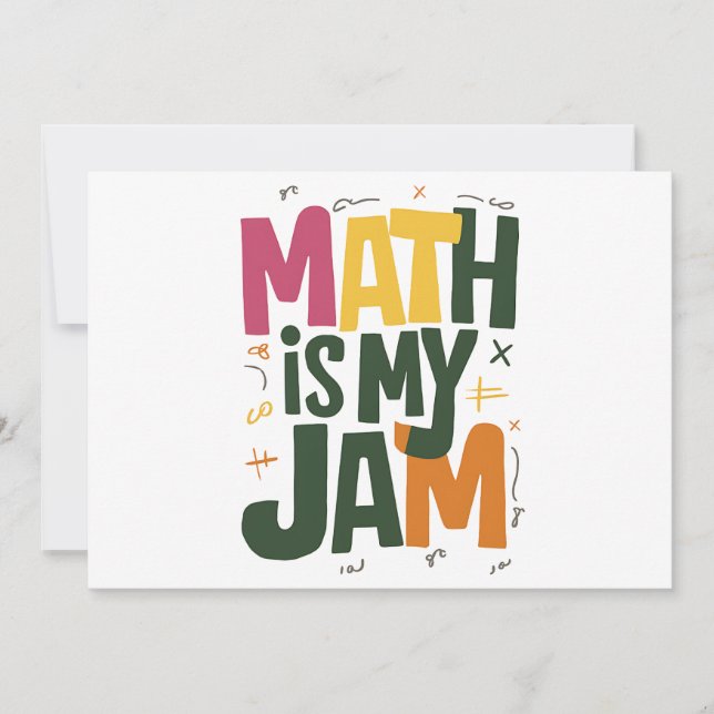 Snygg matematik är min grej första dagen tillbaka  inbjudningar (Framsida)