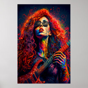 Snygg Melody - Rock and roll Poster Skriv ut