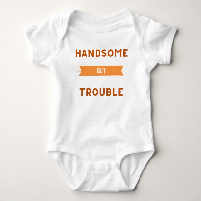 Snygg men riktig bråkstake babytröja - Söt småbarn T Shirt (Framsida)