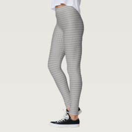 Snygg metallisk oval mönster i silvergrå leggings