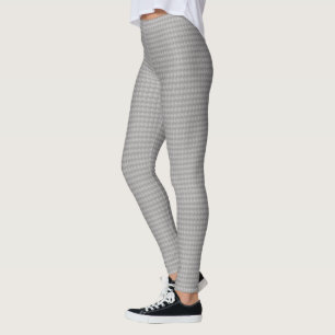 Snygg metallisk oval mönster i silvergrå leggings