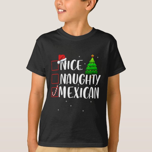 Snygg, mexikansk julmatchning överst t shirt (Framsida)