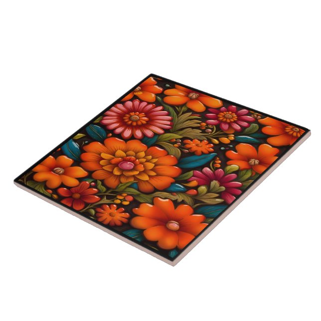 Snygg mexikansk konst kakelplatta (Sidan)