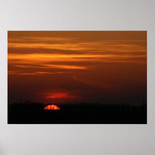 Snygg Midwest Sunset Poster