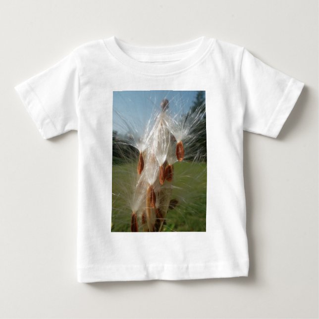 Snygg Milkweed Magic: A Skyward Flight Design T Shirt (Framsida)