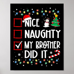 Snygg, min bror gjorde det i Julafton Santa Fam Poster