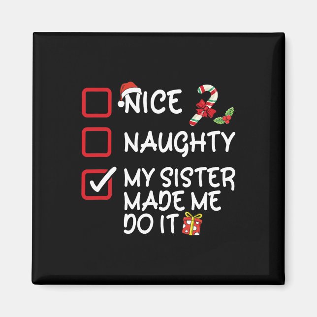 Snygg, min syster fick mig att göra julklapp magnet (Framsidan)