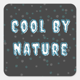 Snygg minimalistisk typografi av naturen fyrkantigt klistermärke