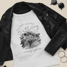 Snygg minnes-T-shirt för födelsedagen med foto