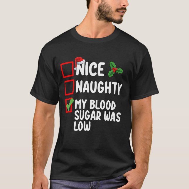 Snygg, mitt blodsocker var låg diabetes Chris T Shirt (Framsida)