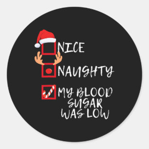Snygg, mitt Blood Sugar var lågt roligt Christma Runt Klistermärke