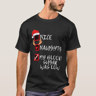 Snygg, mitt Blood Sugar var lågt roligt Christma T Shirt