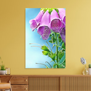 Snygg mjuk Ro Thimble Flower Canvastryck